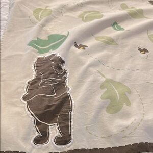 Disney Winnie the Pooh Tie Top Fabric Shower Curtain 72” x 72”